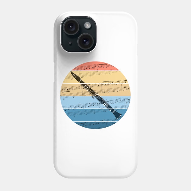 Clarinet Music Notation Clarinetist Woodwind Musician Phone Case by doodlerob