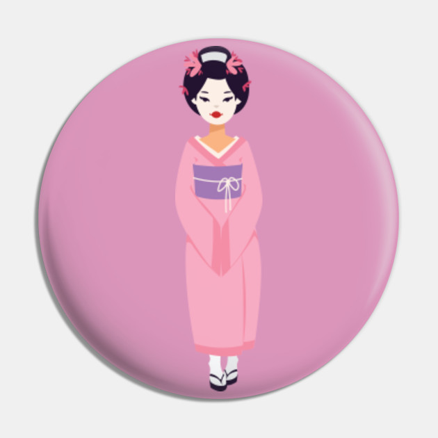 Japan Geisha Art Print For Women And Men Geisha Pin Teepublic De