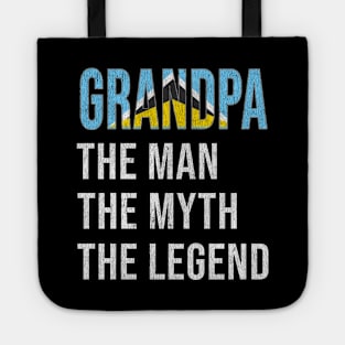 Grand Father St Lucian Grandpa The Man The Myth The Legend - Gift for St Lucian Dad With Roots From  St Lucia Tote