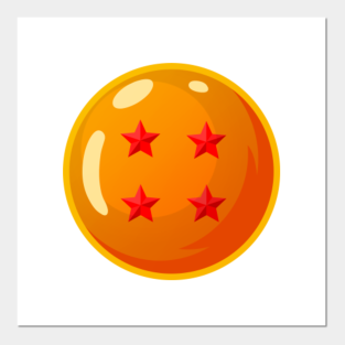 4 Star Dragonball Posters And Art Prints Teepublic