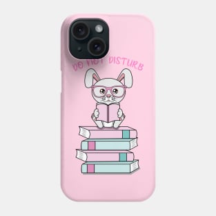 Do not disturb, cute rabbit reading Phone Case