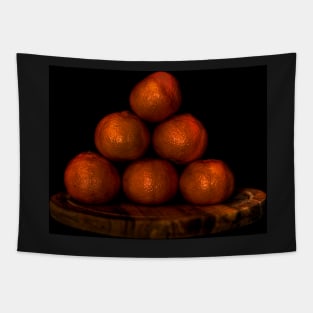 Orange Pyramid Still-Life Tapestry