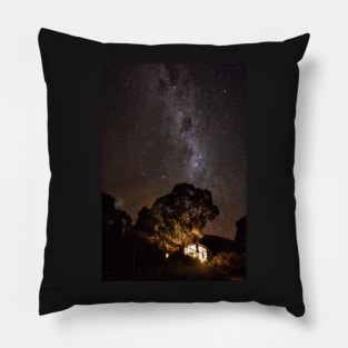 The Milky Way Over the Boathouse Pillow