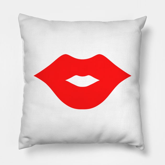 Red Lips Pillow by Belcordi