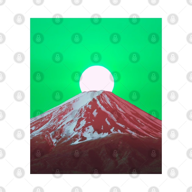 Mount Fuji Vaporwave Japan by Shirt Vibin