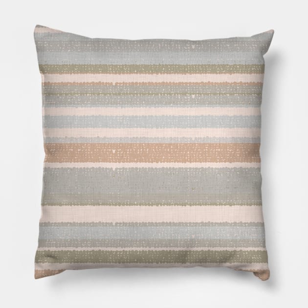 Country Linen / Neutral Stripes Pillow by matise