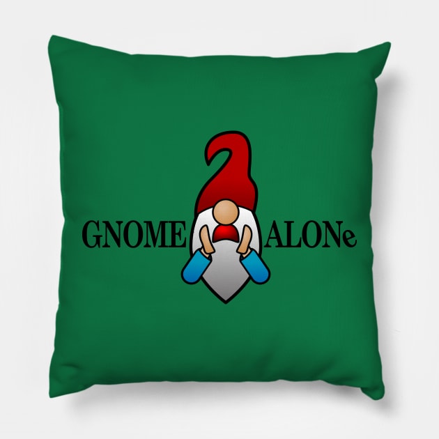 Gnome Alone Pillow by Markaneu