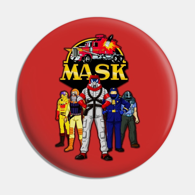 Mask Pin by BigOrangeShirtShop