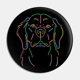 Dog Line Art Colorful Minimalist Pin