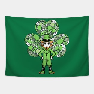 St. Patty's Leprechaun Doodle Tapestry