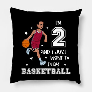 Boy plays basketball - I am 2 Pillow