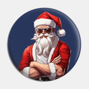 Cool Santa Cartoon Pin