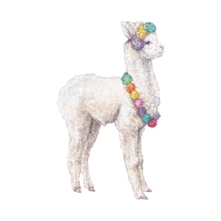 Baby Decorated Watercolor Llama T-Shirt