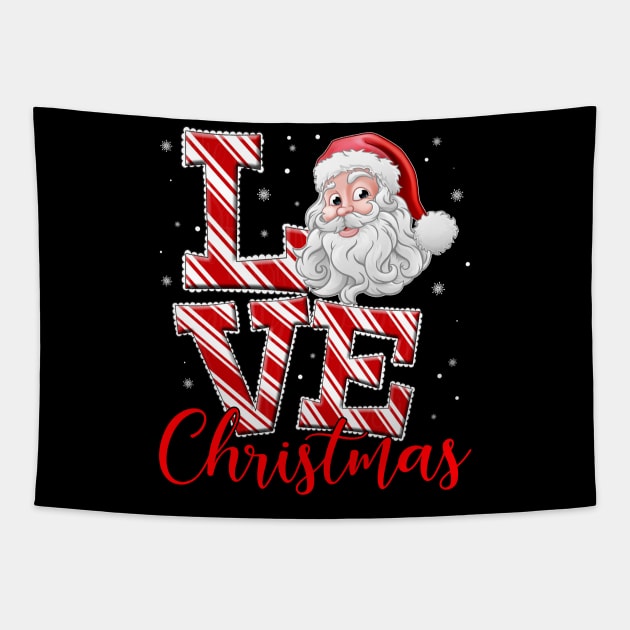 love Christmas Santa Claus shirt - Christmas family matching shirt Tapestry by TeesCircle