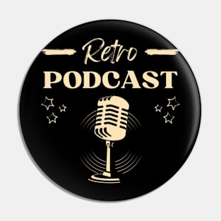 retro podcast Pin