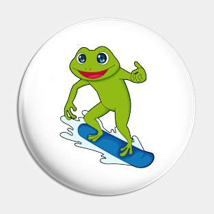 Frog Snowboarder Snowboard Pin