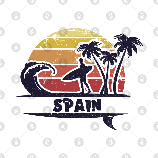 Spain surf beach. Perfect present for mom mother dad father friend him or her by SerenityByAlex