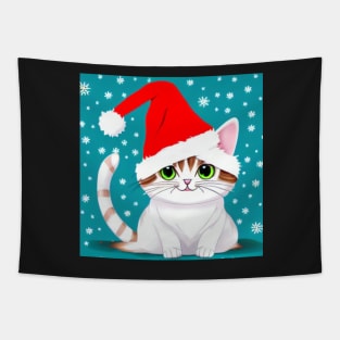 Meowy Christmas Tapestry