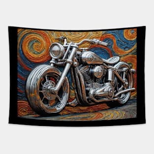 Metal Artistic Motorcycle - Van Gogh Style Tapestry