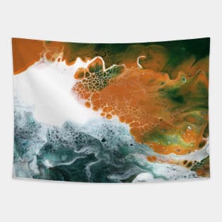 Abstract Wave Fluid Art Tapestry