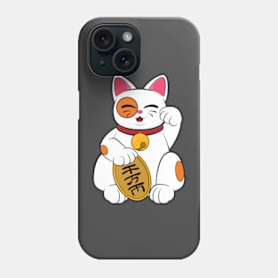 Maneki Neko - Lucky Cat - White Phone Case