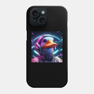 Vaporwave Retrowave Synthwave Duck Astronaut Space Fantasy Illustration Phone Case