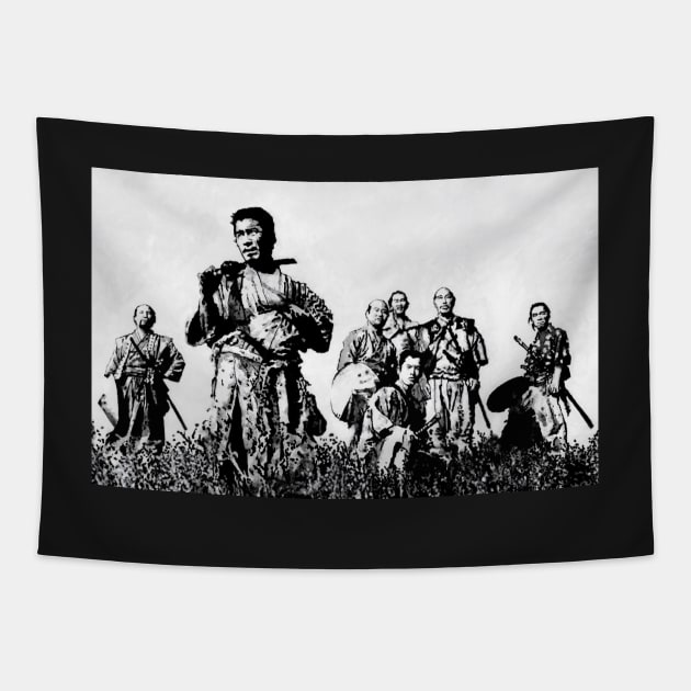 Seven Samurai Tapestry by tomasoverbai