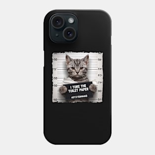 Cat Jail | Toilet Paper Bandit | T Shirt Design Phone Case