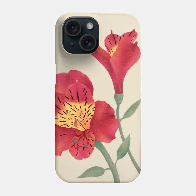 Vintage Lily Flower Phone Case by Annelie