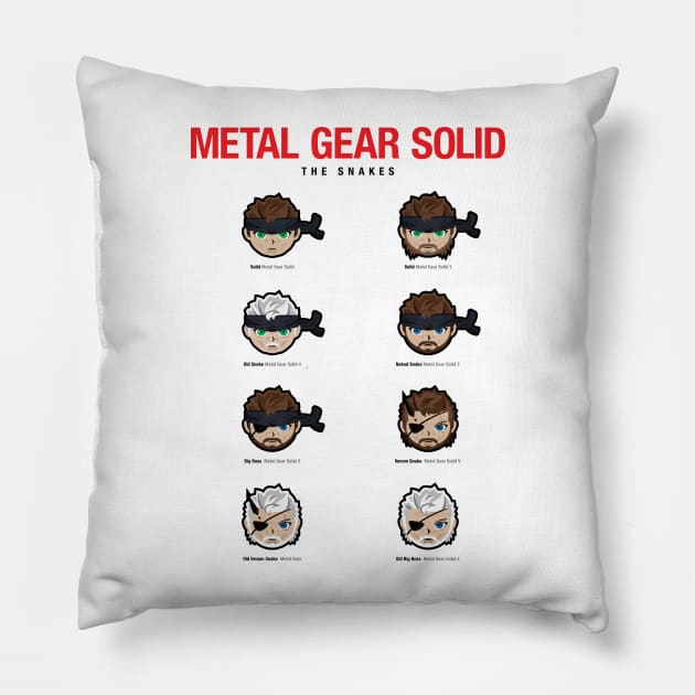 Metal Gear Solid 1-V "Snakes" Poster Pillow by Jamieferrato19