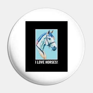 Horse Lover Art Pin