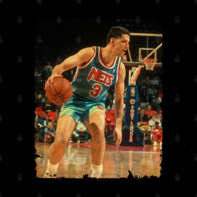 Drazen Petrovic - Vintage Design Of Basketball by JULIAN AKBAR PROJECT