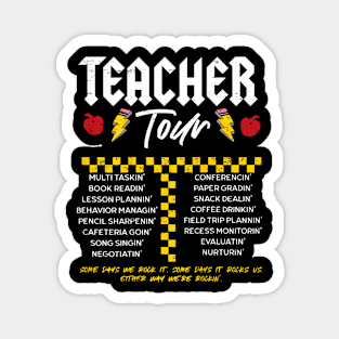 Retro Lightning Bolt ABCD The Teacher Tour Cute Magnet