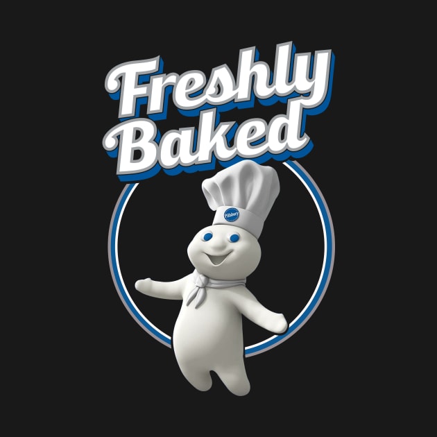 Tee Luv Men's Pillsbury Doughboy Poppin' Fresh Freshly Baked by tinastore