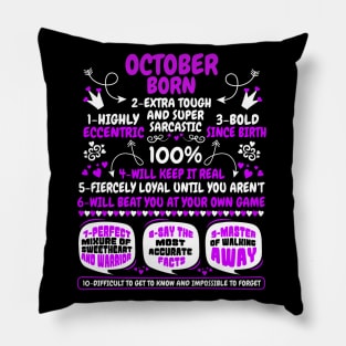 October Born Pillow