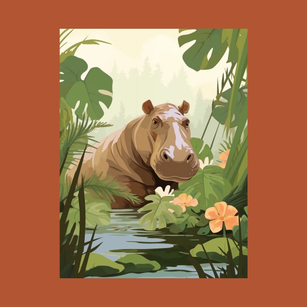 Hippo in the Jungle by JunkyDotCom