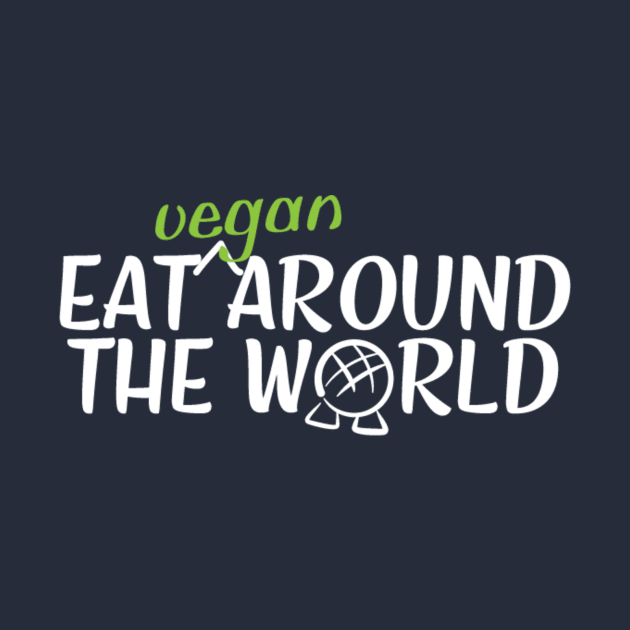 Eat Vegan Around the World Dark Tee by Vegan Disney World