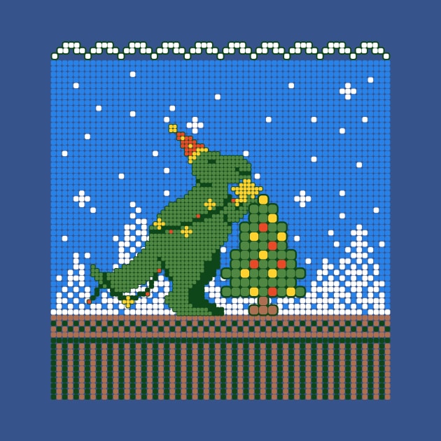 Christmas Tree Rex Dinosaur by EvolvedandLovingIt