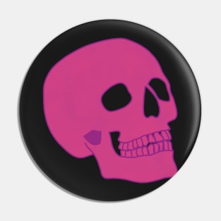 Minimal Neon Skull - pink Pin