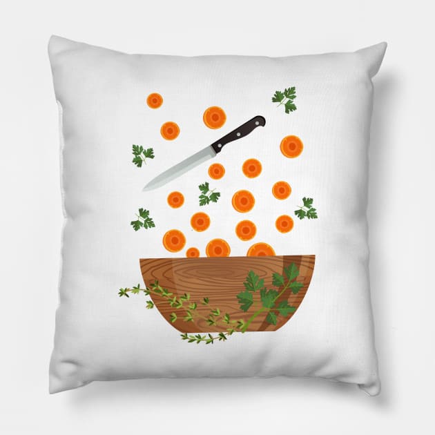 Carrot Explosion Pillow by SWON Design