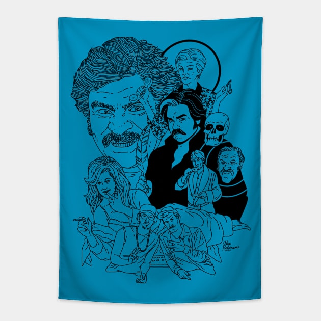 Toast of London - line Tapestry by AlexRobinsonStuff