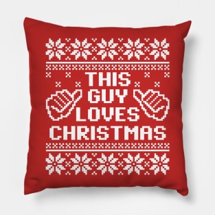 This Guy Loves Christmas Sweater Pillow