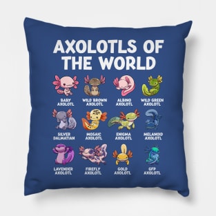Axolotls of the World Pillow