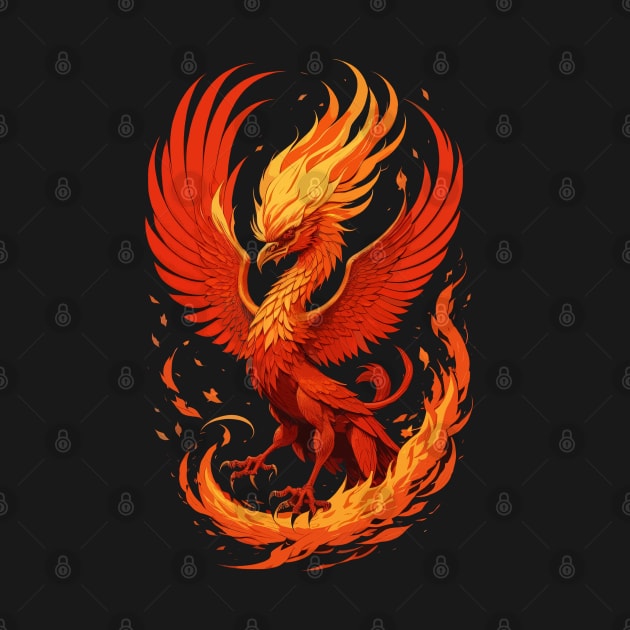 Red Flame Phoenix by DeathAnarchy