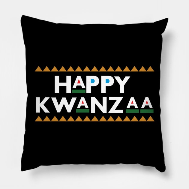 Happy Kwanzaa 90s Retro Pillow by blackartmattersshop
