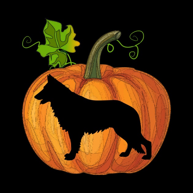 German shepherd in pumpkin by Flavie Kertzmann