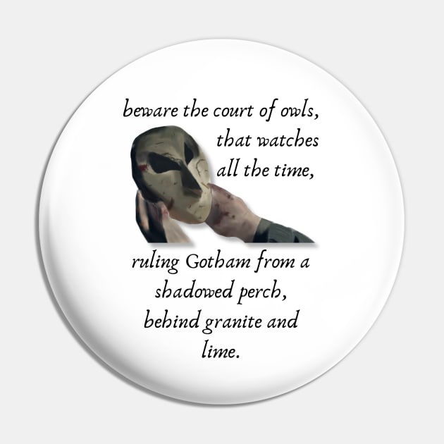 Beware the Court of Owls Pin by madelinerose67