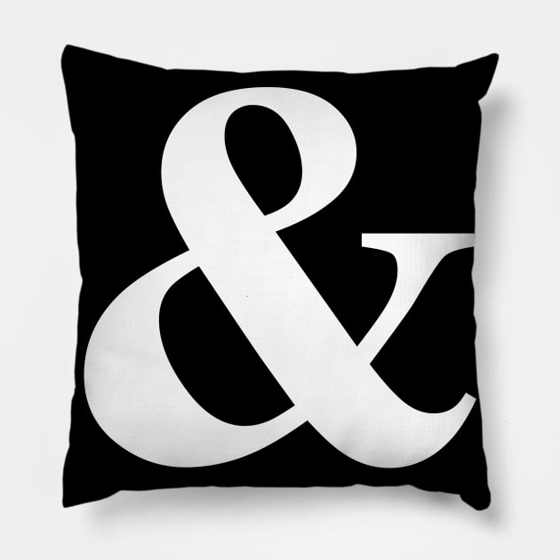 Plural Pride Ampersand! - white font Pillow by Kinhost Pluralwear