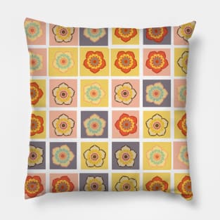 Tiled flowers Pillow