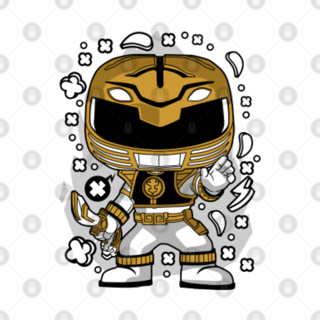 glow in the dark white ranger pop